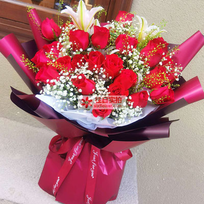 天津30朵红玫瑰百合，做你余生故事里的人