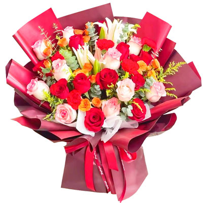 天津22朵玫瑰百合，追求真爱幸福